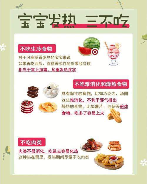 孩子发烧忌口哪些食物?