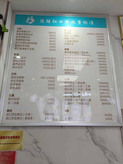 桥西口腔医院收费标准