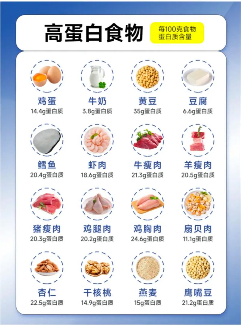 蛋白质含量丰富的食物